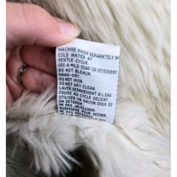 VTG 90's Y2K Penny Lane Coat L Brown Faux Suede Fur Hooded Buffy Friends - Picture 10 of 11